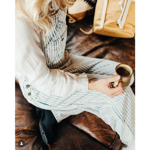 Faherty Topsail Straight Leg Overall Railraod Stripe Medium Fall Gorpcore Hiking - Picture 2 of 9